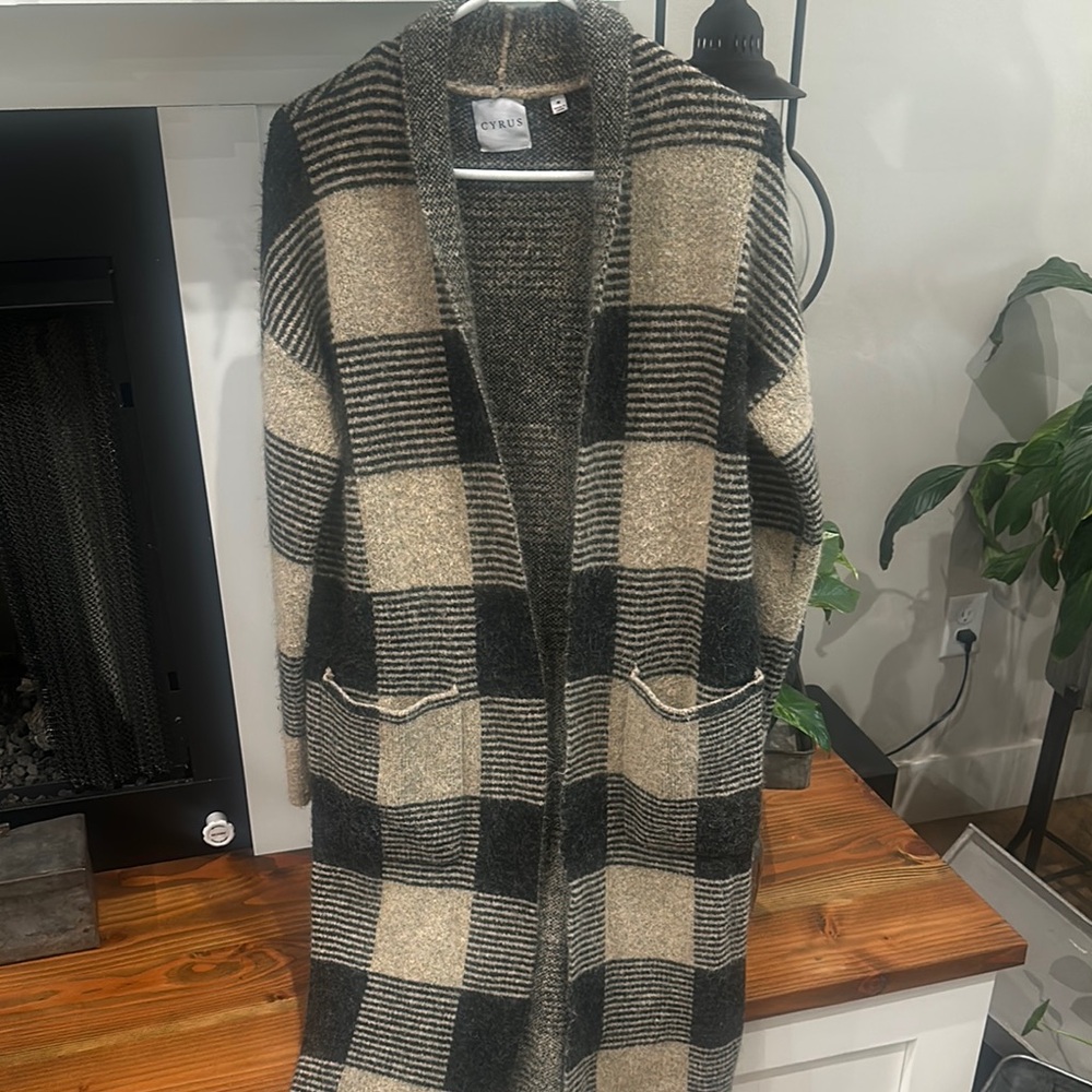 Plaid Long Cardigan